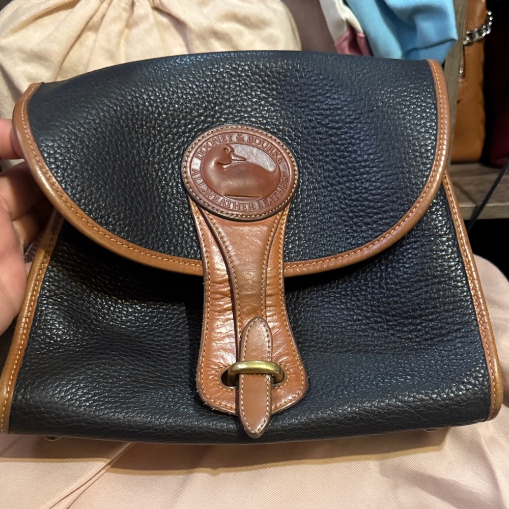 Classic Black and Brown Leather Bag